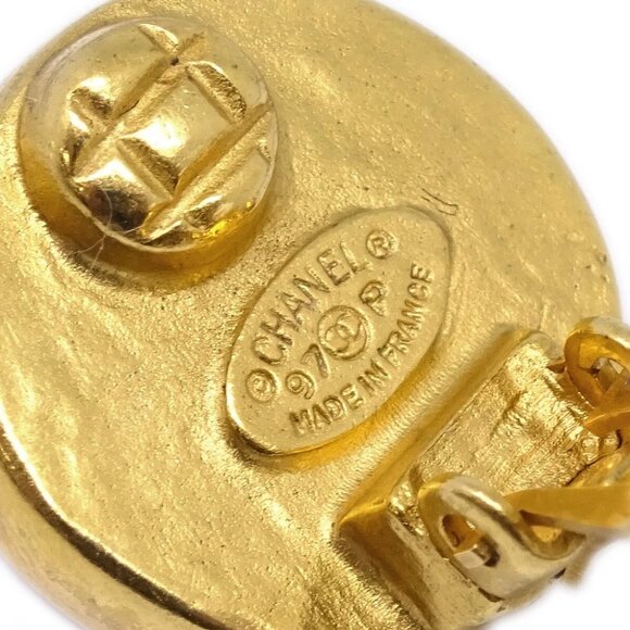 Chanel Stone Button Earrings Clip-On Pink 97P - Picture 4 of 4